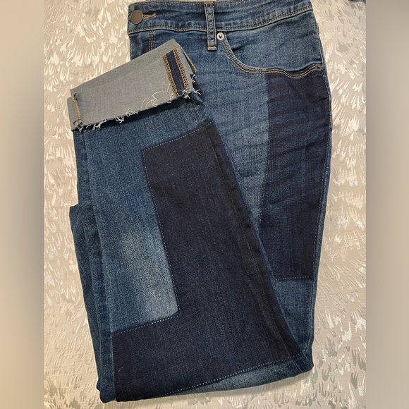 NWT Universal Thread Skinny Patch Pattern Denim Sz 18 W - Picture 2 of 8